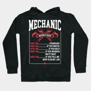 Mechanic Hourly Rate Labor Rates Mechanic Hoodie